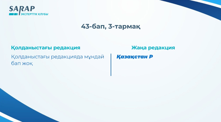 Ата-заңға енгізілетін өзгерістер мен толықтырулар жөнінде