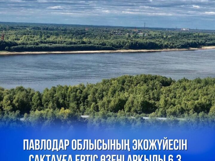 Павлодар облысының экожүйесін сақтауға Ертіс өзені арқылы 6,3 млрд текше метрден астам су жіберілді