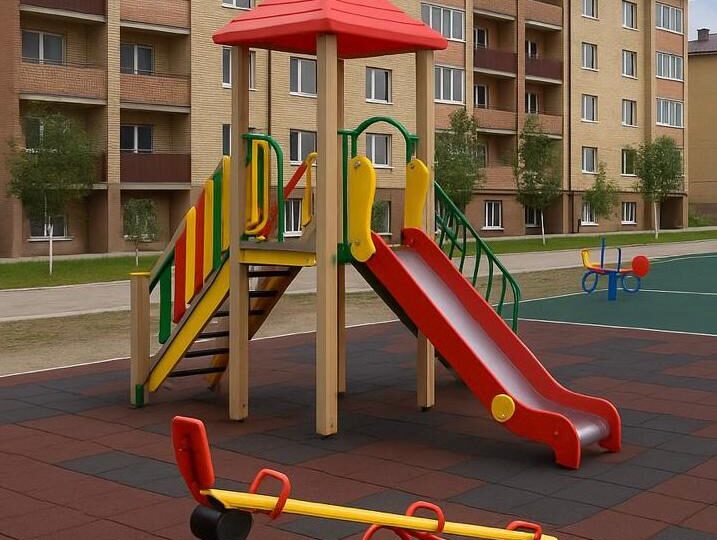 Жаңаарқа ауданында үш жаңа балалар ойын алаңы пайдалануға берілді