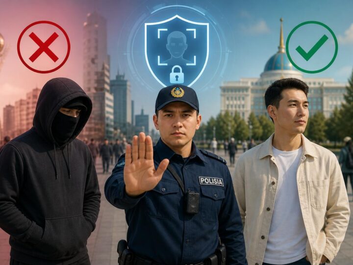 🔹 Полиция бет-жүзді тұмшалауға қатысты талаптарды еске салады